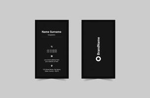 modern vertical double sided business card design template, elegant minimal business card vector