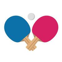 Two small rackets on a white background, simple illustration, flat style, minimalism vector