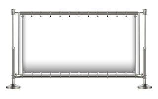 a metal frame with a blank sign on it vector