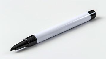 Realistic photo of a dry erase marker, isolated on a white background, clear focus