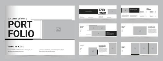 Landscape architecture portfolio layout,Corporate Architecture Portfolio design, portfolio template vector