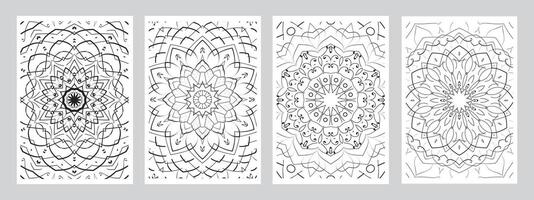 Mandala Coloring page design template, Mandala coloring pages Template vector
