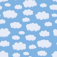 collection of clouds in the sky during the day seamless pattern vector