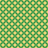 geometric seamless pattern in gold on a green background vector
