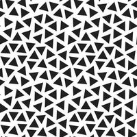 Triangular seamless pattern, a collection of scattered black triangles on a transparent background vector