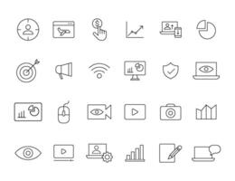 Education and Learning simple thin line icons set. Education, School, Learning, Book, study editable stroke icons vector