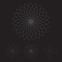 a black and white image of a flower that has the word flower on it. vector