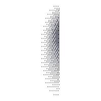 Gradient dot shadow effect with grainy texture. Halftone circles and noise. Flat illustration isolated on white background. vector