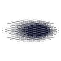 Gradient dot shadow effect with grainy texture. Halftone circles and noise. Flat illustration isolated on white background. vector