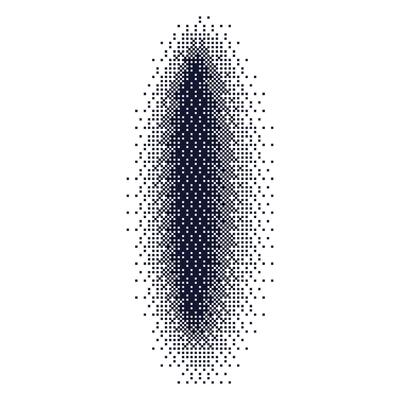 Gradient dot shadow effect with grainy texture. Halftone circles and noise. Flat illustration isolated on white background.