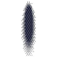 Gradient dot shadow effect with grainy texture. Halftone circles and noise. Flat illustration isolated on white background. vector