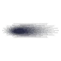 Gradient dot shadow effect with grainy texture. Halftone circles and noise. Flat illustration isolated on white background. vector