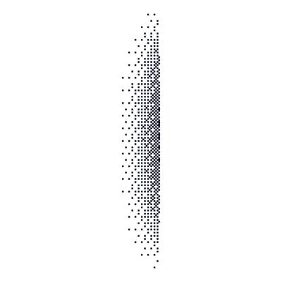 Gradient dot shadow effect with grainy texture. Halftone circles and noise. Flat illustration isolated on white background.