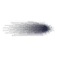 Gradient dot shadow effect with grainy texture. Halftone circles and noise. Flat illustration isolated on white background. vector