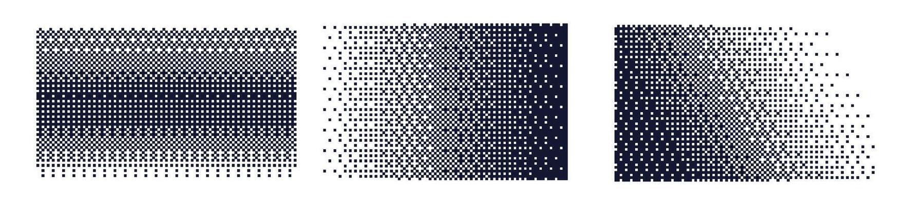 Noise and grain pattern with gradient and gradation. Stipple and spray background with halftone effect. White pixel texture. Flat illustration isolated