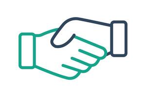 Collaboration icon. handshake icon. icon related to innovation . line icon style. business elements illustration vector