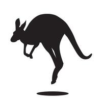 kangaroo silhouette illustration Design on white background vector