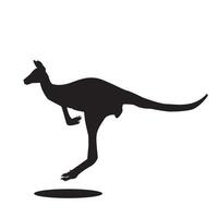 kangaroo silhouette illustration Design on white background vector