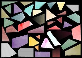 A set of torn paper frames. vector