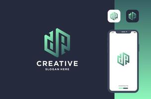 d p hexagon design for business brand inspiration vector