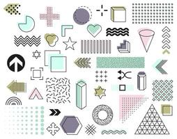 Universal set of geometric shapes. Design elements for magazine and billboard. vector