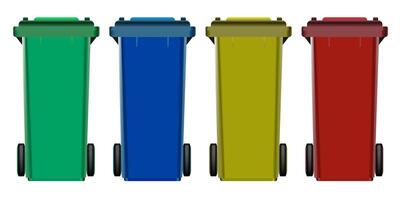 Garbage sorting. Recycling garbage collection separation and recycling isolated. vector