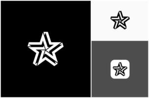 Star Spark Sparkle Geometric Modern Shape Creative Logo Design Illustration vector
