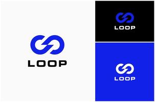 Infinity Loop Infinite Mobius Technology Abstract Modern Logo Design Illustration vector