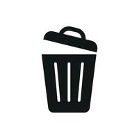 Garbage can icon design templates simple and modern vector