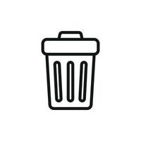 Garbage can icon design templates simple and modern vector