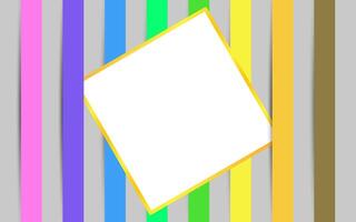 A colorful template with a white frame vector