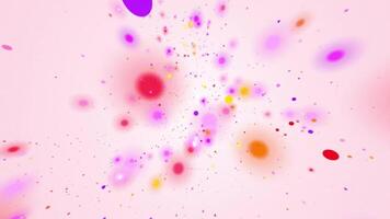 A frenetic swirling explosion of colorful particles flying at speed. Super fast chaos particle animation. Full HD and looping dynamic vibrant colors background. video