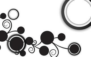 White background with black circle vector