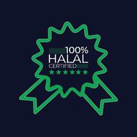 halal label design template vector
