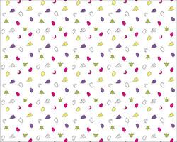 Seamless Pattern in Tourism style with colorful moon, tents, trees. Abstract Geometric texture in Trekking and Hiking theme. For printing on fabric, wallpaper, wrapping paper, decor, surface vector