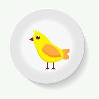 decorative plates for interior design. Empty dish, porcelain plate mock up design. vector