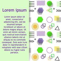 Memphis style with geometric pattern, illustration with geometric figures. Trendy seamless pattern. vector