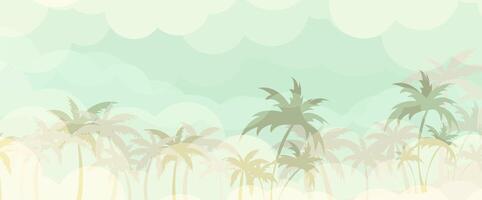 Abstract summer beach party among palm tree vector