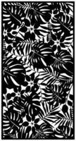 Motif Cutting Laser Flowers abstract for partition fences facade and seamless pattern vector