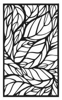 abstract leaf laser cutting motif partition fences facade seamless pattern vector