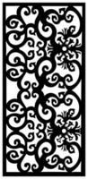 Motif Cutting Laser Flowers abstract for partition fences facade and seamless pattern vector