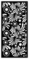 Motif Cutting Laser Flowers abstract for partition fences facade and seamless pattern vector