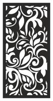 abstract leaf laser cutting motif partition fences facade seamless pattern vector