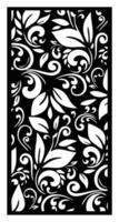 abstract leaf laser cutting motif partition fences facade seamless pattern vector