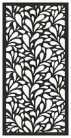 abstract leaf laser cutting motif partition fences facade seamless pattern vector