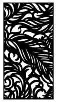 abstract leaf laser cutting motif partition fences facade seamless pattern vector
