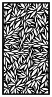 abstract leaf laser cutting motif partition fences facade seamless pattern vector