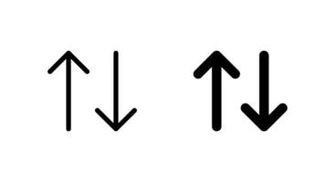 Arrow sort icon in trendy style. Item sorting sign symbol vector