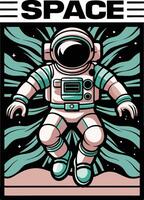 an astronaut on the moon with the words space vector