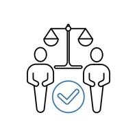 ethics concept line icon. Simple element illustration. ethics concept outline symbol design. vector